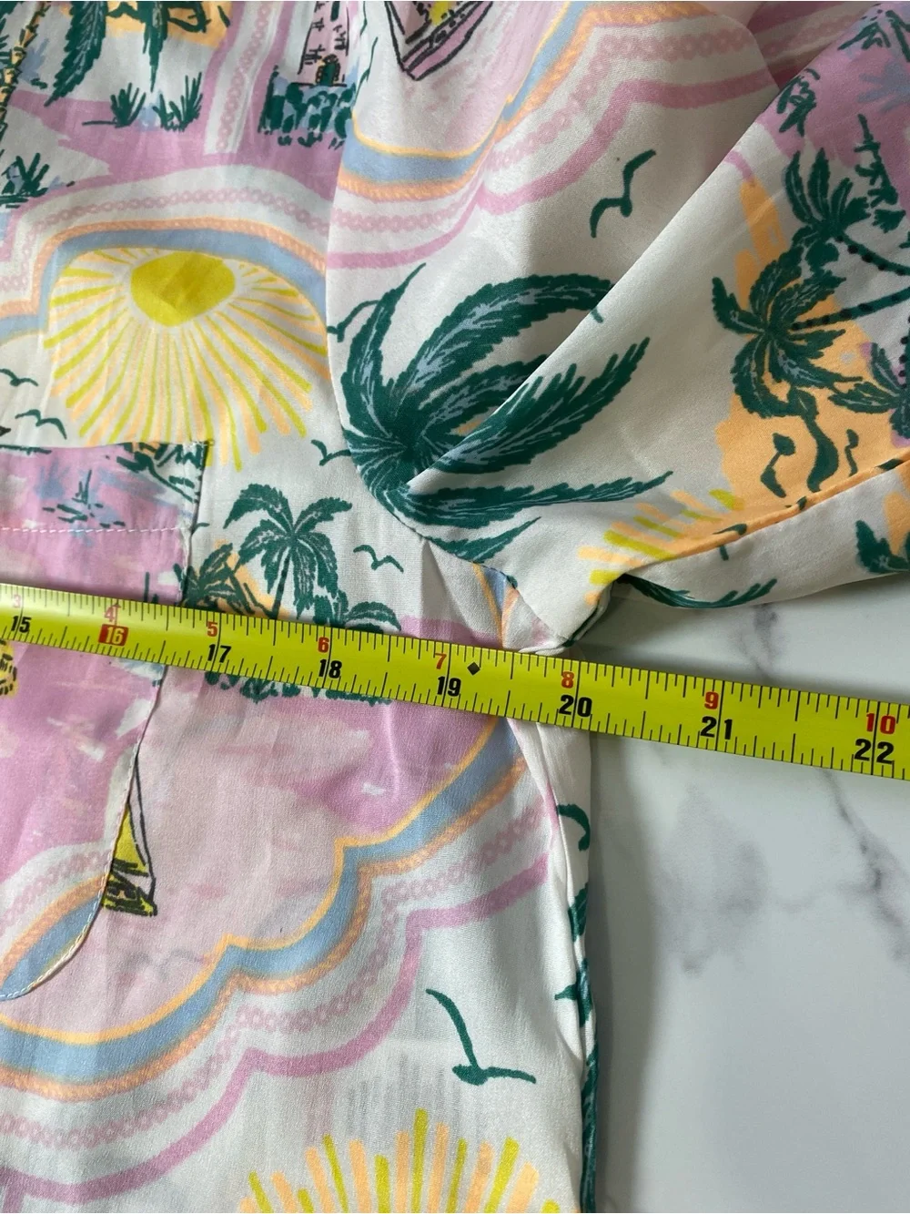 Cynthia Rowley Women's Sleepwear Set Med Button Top Short Tropical Pring NWT - Picture 5 of 8